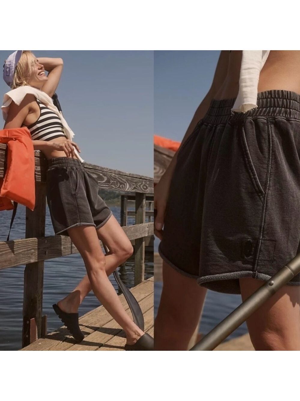 FREE PEOPLE ALL STAR Black Shorts